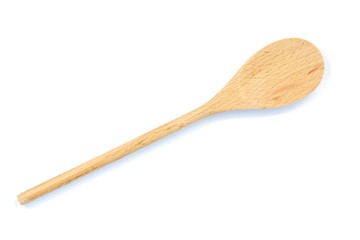 wood spoon isolated on white background