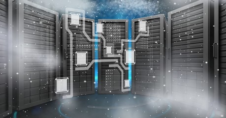 Poster - Digital composite image of servers