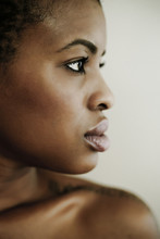 Profile Of Serious Black Woman