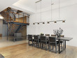 © BUILT Images/Blend Images - Dining table and staircase in a modern house