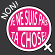 © Albachiaraa - Non! Je ne suis pas ta chose! Contre les violences faites aux femmes. Symbole rose.