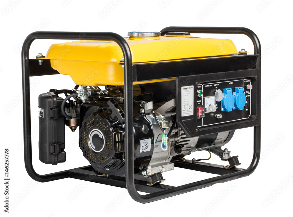Electric AC generator alternator, isolated on white Stock Photo | Adobe ...