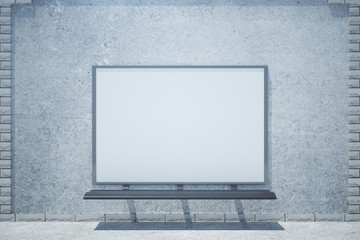 Fototapete - Concrete building with whiteboard