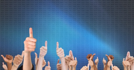 Poster - Thumbs up technological background