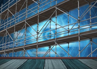 Poster - Technology vortex interface with shelf and 3D Scaffolding
