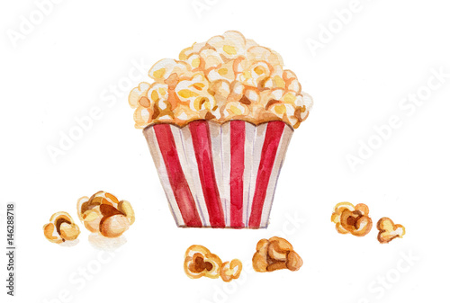 popcorn-akwarela