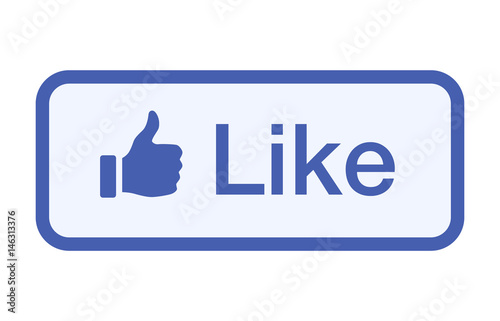Cuadros en Lienzo Thumbs up like button vector flat vector icon for social networks / social media