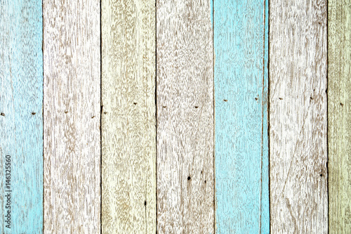 Plakat na zamówienie Pastel wood planks texture background