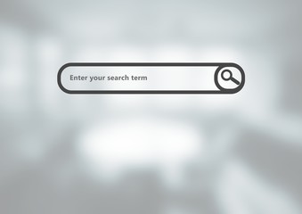 Poster - search bar with bright background