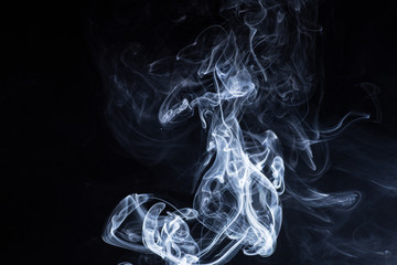 smoke on black background