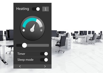 Poster - Office automation system heating App Interface