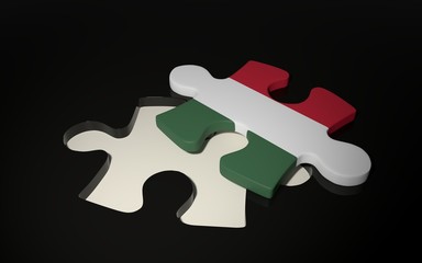 Poster - Hungarian Flag Puzzle Piece - Flag of Hungary.