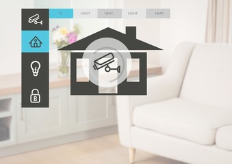 Wall Mural - Home automation system App Interface