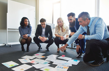 Business team brainstorming in office