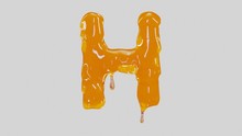 Letter H In White Background. 