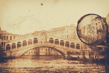 Amazing Venice,Rialto Bridge - Artwork In Painting Style