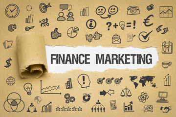 Wall Mural - Finance Marketing / Papier mit Symbole