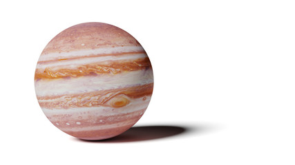 Wall Mural - planet jupiter isolated on white background
