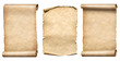 old paper scrolls or parchments realistc 3d illustration set