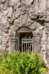 Wall Mural - Iron gate at a Mountain Tunnel