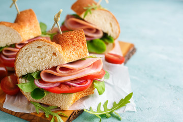 Wall Mural - Sandwiches with ham