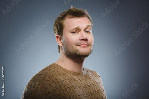 Fotografie, Obraz Arrogant bold self important stuck up man with napoleon complex