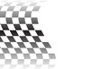 Checkered flag on white and blank space design race background vector illustration.