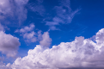 Wall Mural - white cloud on blue sky.