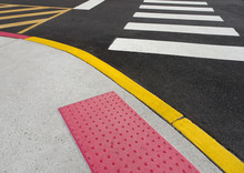 Painted Curb And Crosswalk Markings