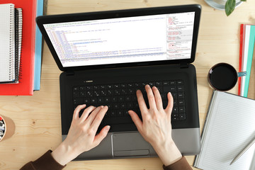 coding code program programming developer compute web development coder work design software closeup