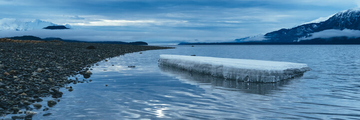 Wall Mural - Panorama of Ice on Alaska Beach