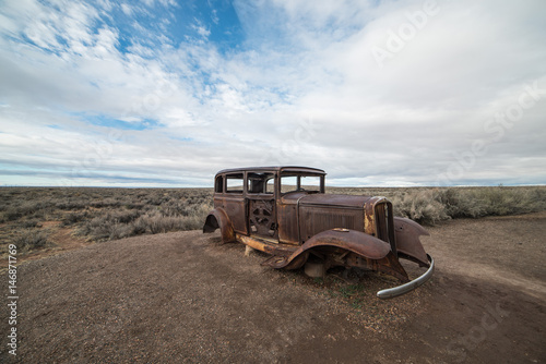 Rusty, Abandoned Car on Route 66, Petrified Forest National Park, Arizona Poster