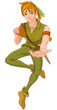 Boy Wearing Peter Pan Costume