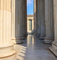 Wall Mural - Greek marble pillars rows