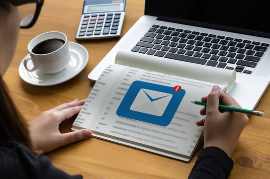 Mail Communication Connection message to mailing contacts phone Global Letters Concept