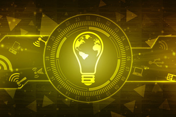 Poster - 2d rendering led white lightbulb
