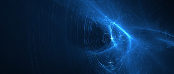 Wall Mural - blue glow energy wave.