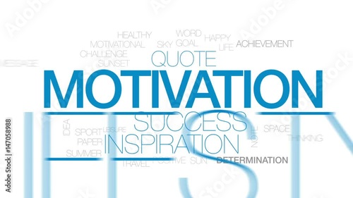 Αφίσα Motivation animated word cloud, text design animation