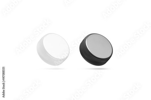 Download Blank Plastic Bottle Caps Mock Up Set Isolated Black And White 3d Rendering Empty Mineral Water Lids Mockups Side View Fizzy Pop Circle Clear Cover Design Template Soda Drink Element Buy PSD Mockup Templates