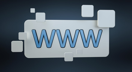 Wall Mural - 3d rendering www web icon bar