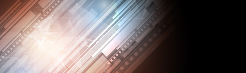 Poster - Media technology, evolution of integration in life, for business worldwide concept