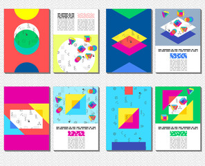 Wall Mural - flyer, leaflet, booklet layout set. editable design template collection. a4 2-fold brochure with abs