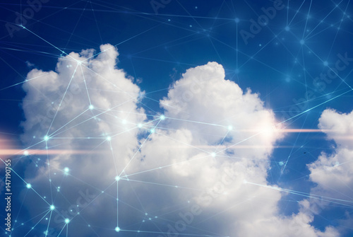Fotografía cloud storage security information, data deep learning hologram ai technology ro