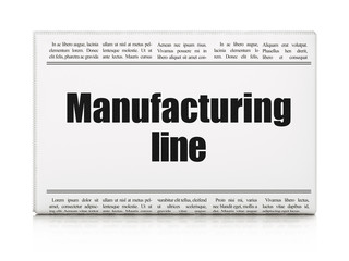 Wall Mural - Industry concept: newspaper headline Manufacturing Line