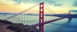Fototapeta Mosty linowy / wiszący - Golden Gate Bridge, special photographic processing.