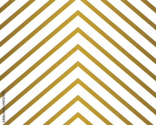 Fotomural Chevron pattern wallpaper design set in gold and white