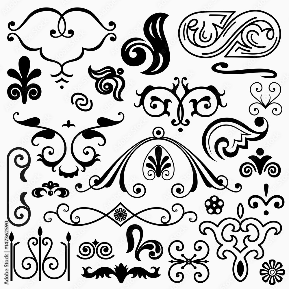 Set of design elements Stock Illustration | Adobe Stock
