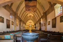 Inside The Basilica Of Mission San Carlos Borromeo Del Rio Carmelo (Commonly Known As Carmel Mission)