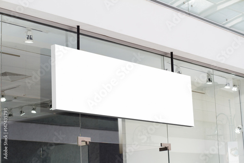 Cuadros en Lienzo horizontal white signage on shop front