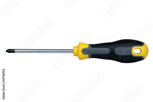 Cuadros en Lienzo Phillips screwdriver with chrome-vanadium blade on white background, isolated wi